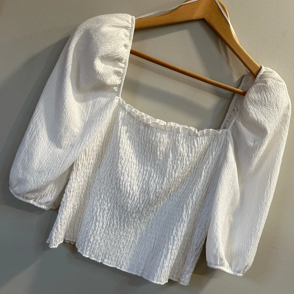 H&M Smoked Crop Top